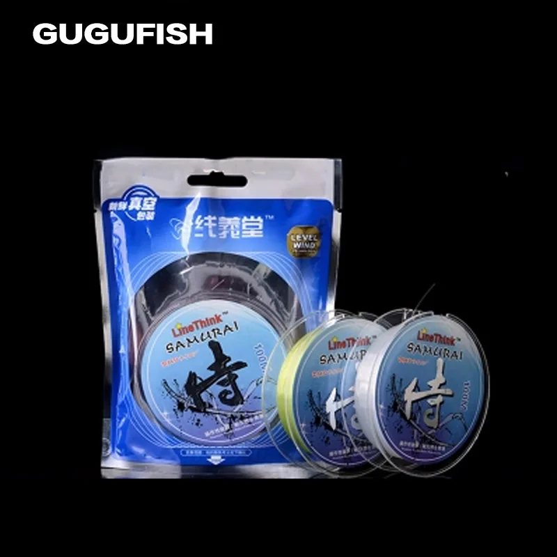 GUGUFISH 100 м Горячая нейлоновая нить сильное натяжение рыболовная леска 1.8LB-27LB износостойкая моноволоконная леска