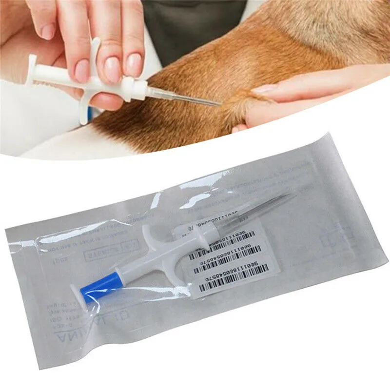 

1.4x8mm/2*12mm Bioglass tag FDX-B dog chip Animal Glass Tag with implant ISO RFID microchip injector vet animal microchip