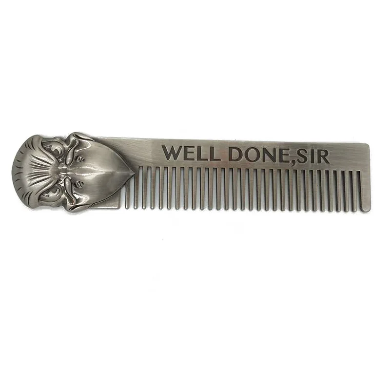 

Men's Beard Styling Template Combing Tool Stainless Steel Comb Crow Heard Shaped