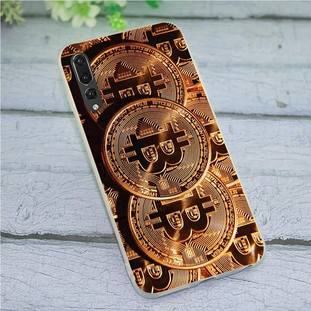 

Pattern Phone Cover for Huawei P9 Lite 2017 Case P8 P10 M20 Lite P30 P20 Pro P Smart Mate 10 20 Pro Bitcoin Funny