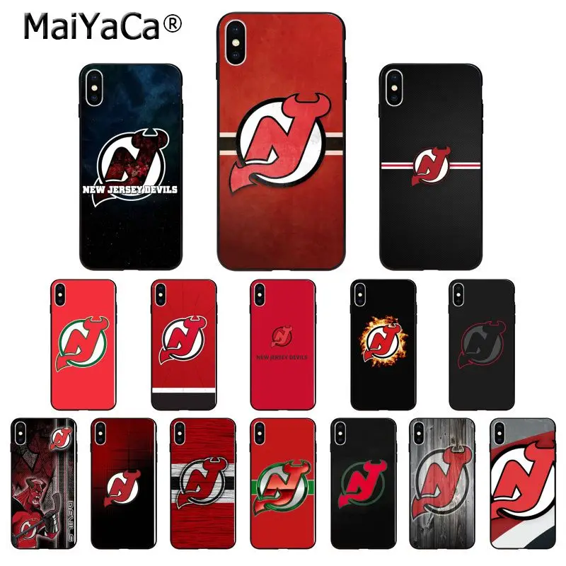 

MaiYaCa New Jersey Devils TPU Soft Phone Accessories Phone Case for Apple iPhone 8 7 6 6S Plus X XS MAX 5 5S SE XR Cellphones