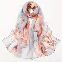 Модная женская летняя тонкая секция имитация шелка Дикий солнцезащитный розовый шарф пляжный праздничный шарф для женщин
