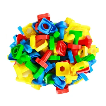 

50/25pcs 3D Puzzles babyBuilding puzzle 3years Educational Toys Mind Build Screw nut set montessori Toys games For Children