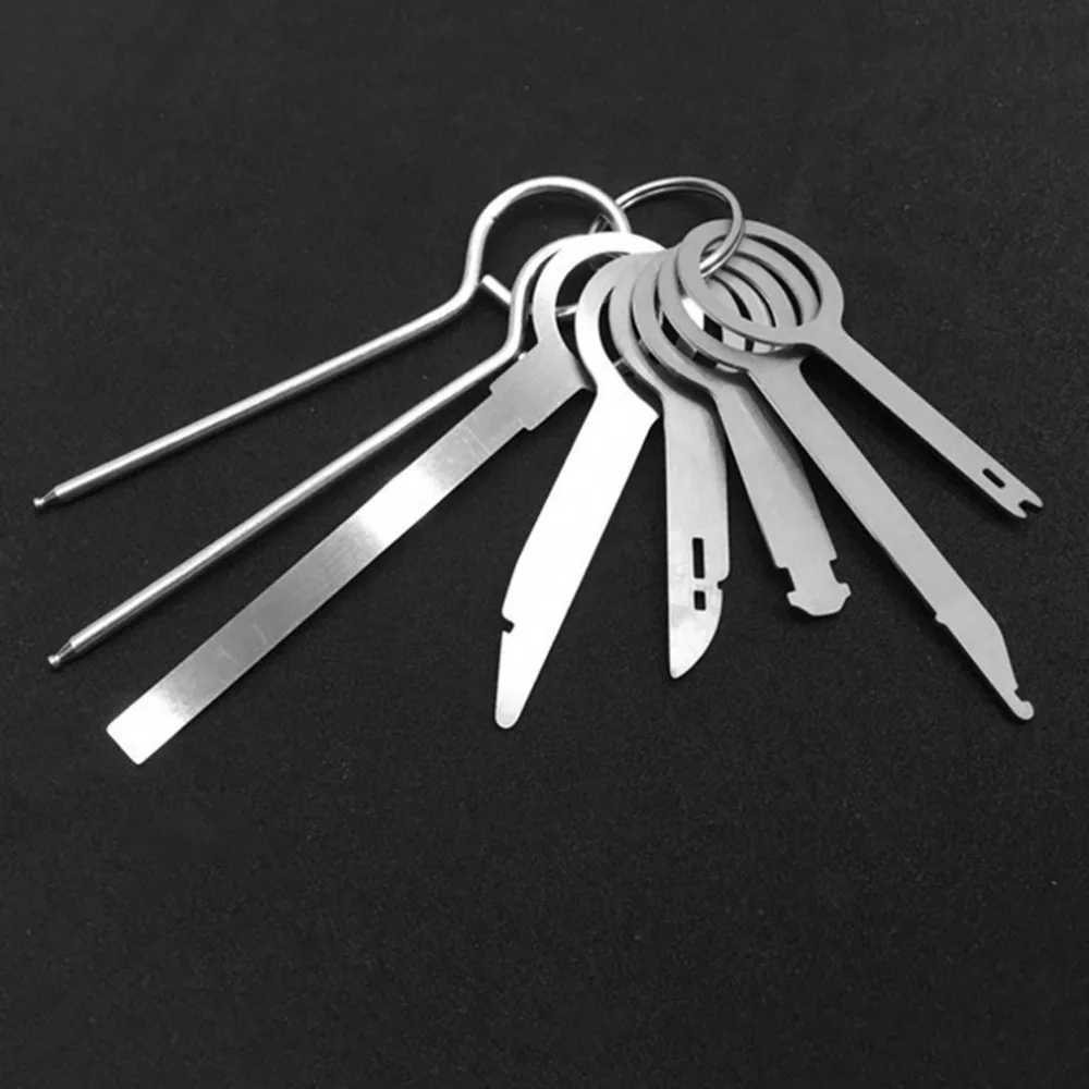 

8pcs/set Release Removal Key Tool Kit Electrical Terminal Remover Key Pin Wire Connector Extractor Tool Stereo Audio Disassemble