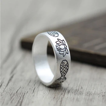 

100% Pure 990 Sterling Silver Jewelry Rings Nail Adjust Punk Mens Signet Ring For Women Special Gift 0028