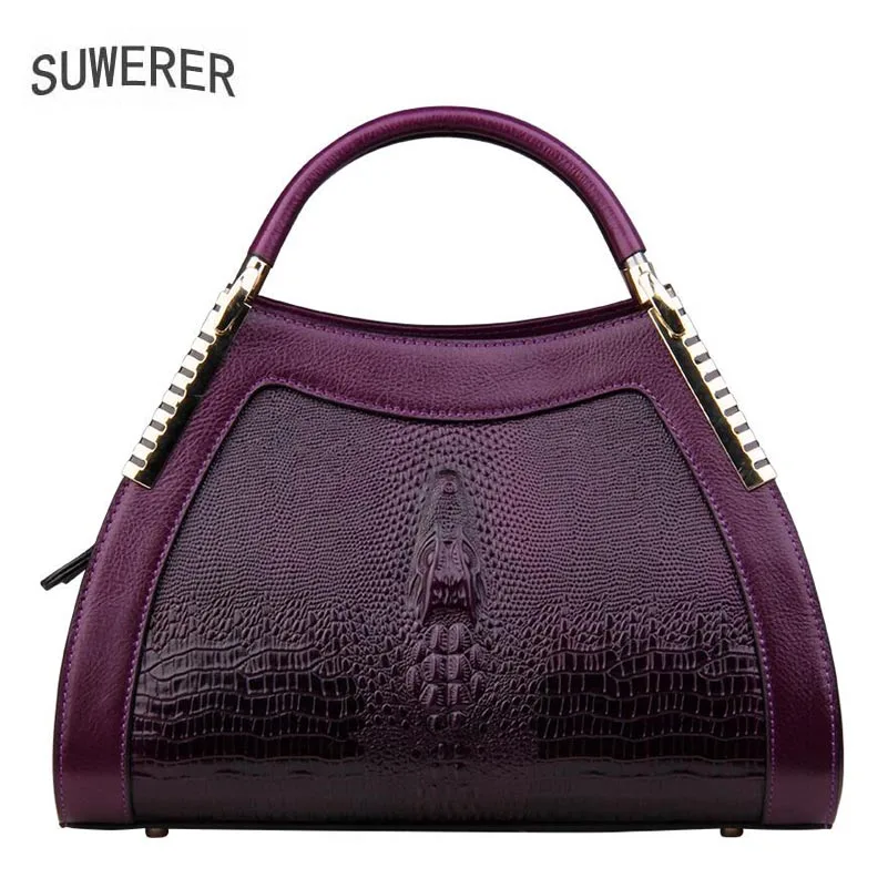 

SUWERER 2019 new women's leather shoulder messenger bag Luxury handbag designer bag