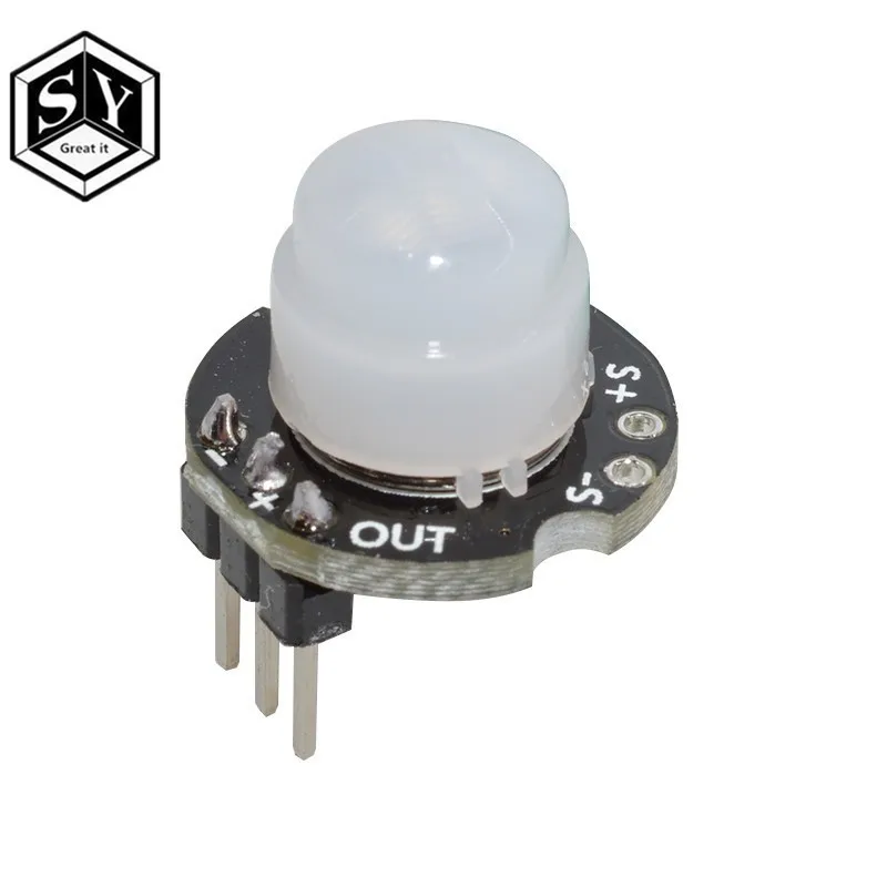 

MH-SR602 MINI Motion Sensor Detector Module Pyroelectric Infrared PIR kit sensory switch Bracket for arduino Diy With lens