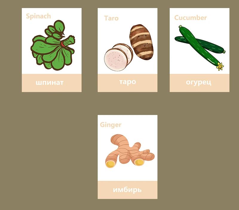 Cartões de Memória Flash para Crianças Sala de Aula Jogos de Memorie Frutas Legumes Aprendizagem Russa & Inglês Montessori Brinquedos Educativos 66 Pçs - Set 19 & Inglês Cartões de Memória Flash para