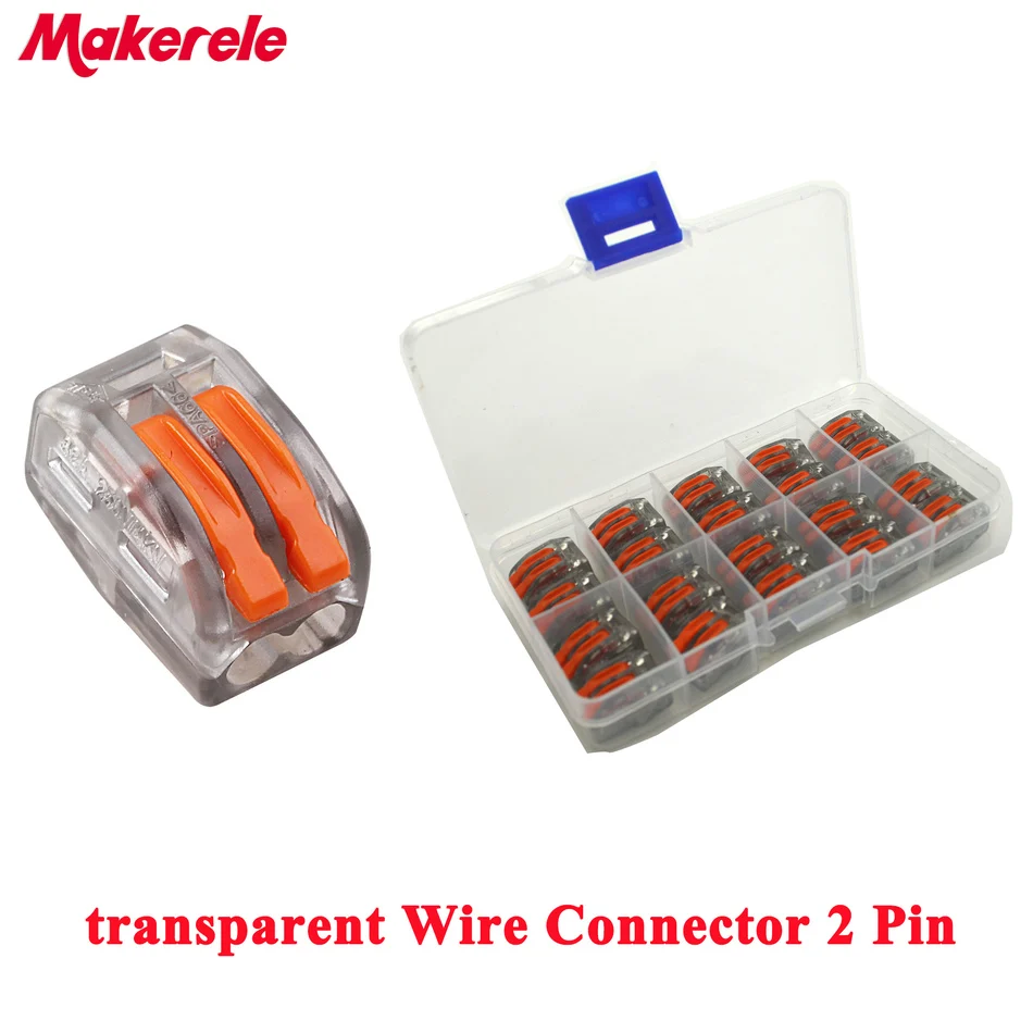 20pcs Transparent Universal Fast Wire Wiring Connector 2