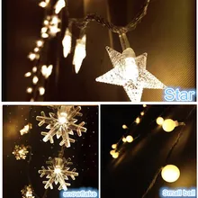 2 м светодиодный портативный Сказочный гирлянды Снежинка/звезда/маленький шар дизайн, дом, спальня, свадьба, Патио Декор, питание от 3AA батареи