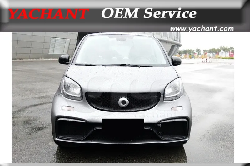 Portion Carbon Fiber Front Bumper Fit For 1517 Smart Fortwo C453