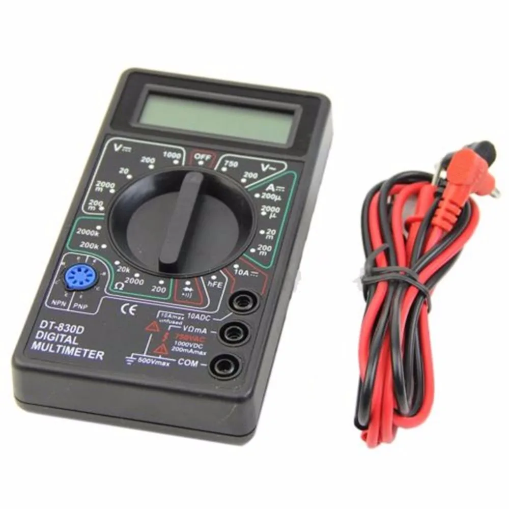 

High Quality 1pcs Mini 9v Digital Multimeter Voltmeter Ammeter AVO Meter DT830D LCD Display