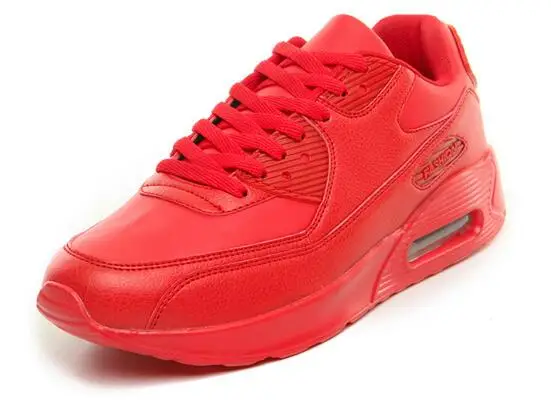 XEK кроссовки для бега для мужчин и женщин кроссовки дышащие Air Max сетчатая спортивная обувь зимняя спортивная обувь мужские Max кроссовки JH45 - Цвет: Leather Red