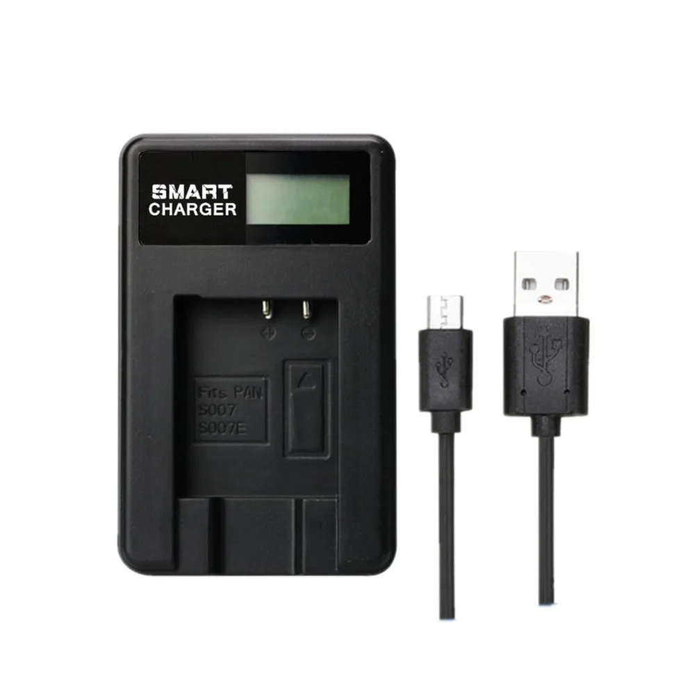S007 S007E LCD Single Rechargeable Battery Charger for Panasonic DMC TZ1 TZ2 TZ3 TZ4 TZ5 TZ50 TZ15 | Электроника