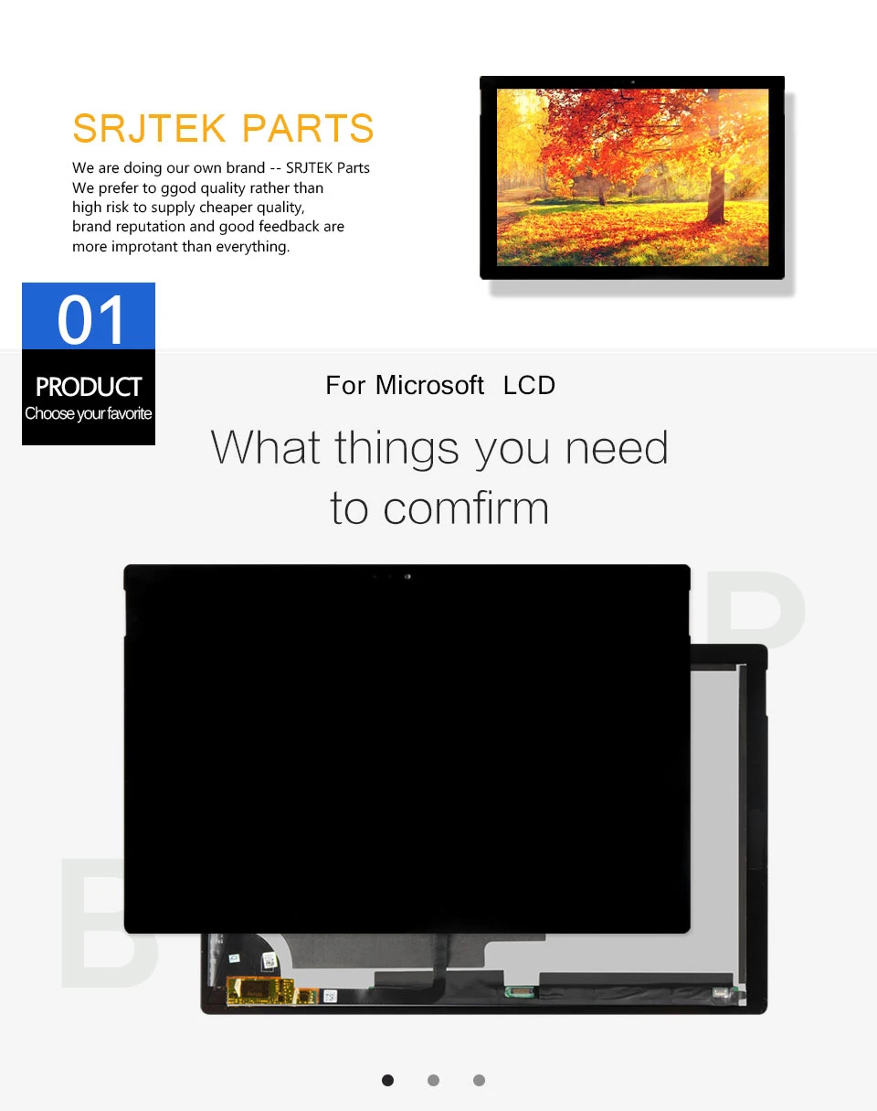 Srjtek Запчасти для microsoft Surface Pro 3 ЖК-экран сенсорный дигитайзер дисплей Pro3(1631) панель TOM12H20 V1.1 LTL120QL01 003