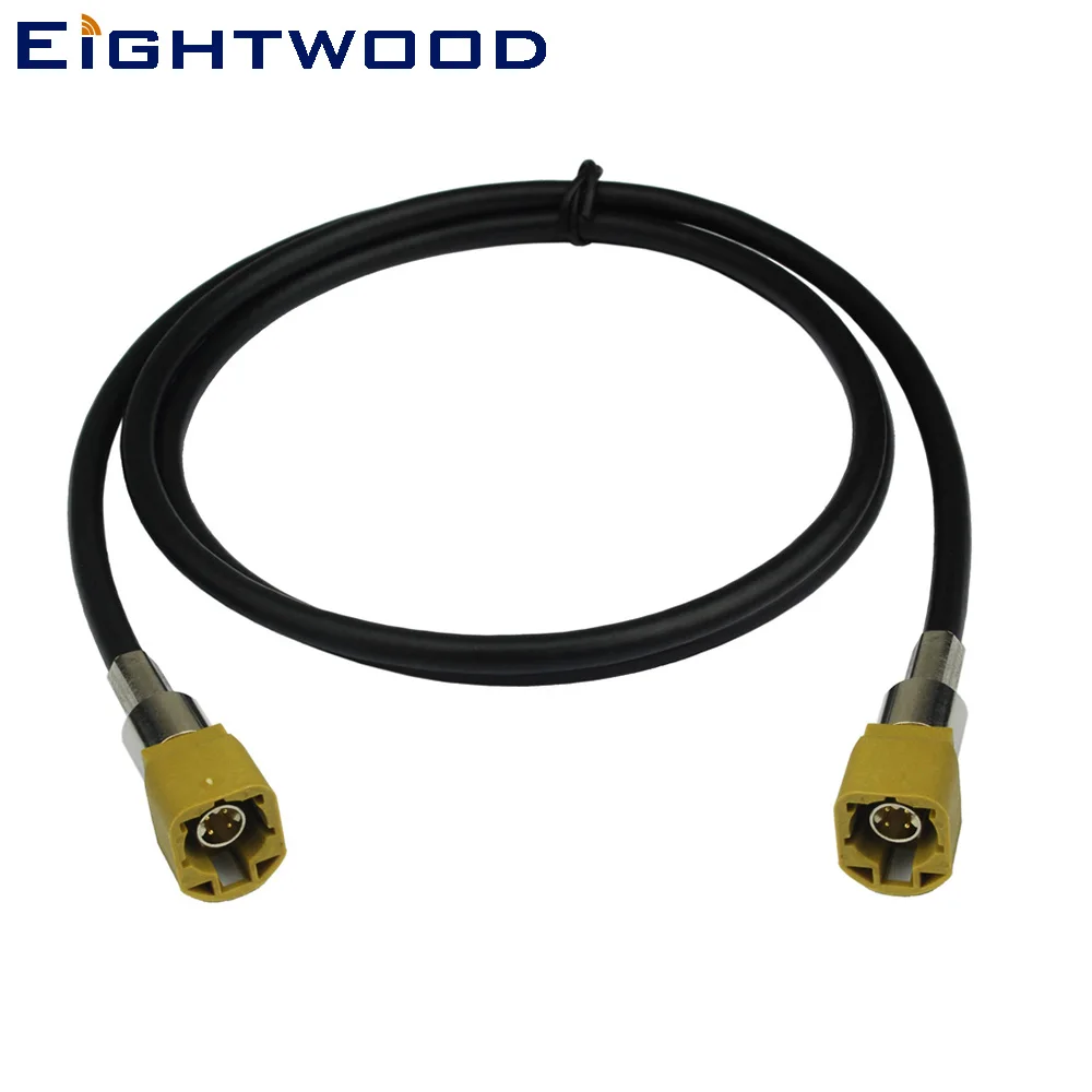 

Eightwood New Vehicle High-speed Transmission FAKRA HSD K Curry LVDS 120cm Shielded Dacar 535 4-Core Cable