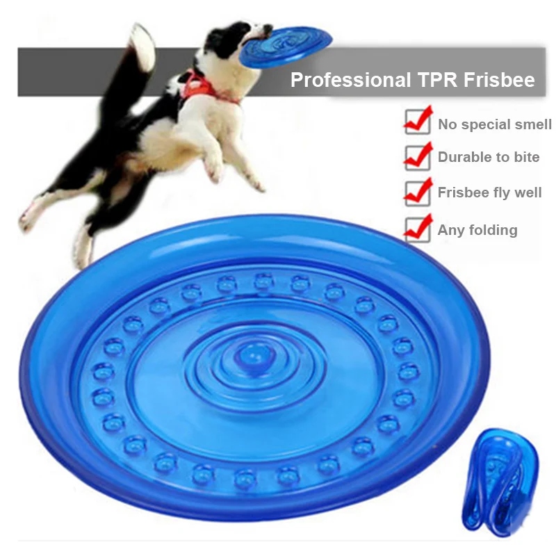 Buy Non toxic TPR Material flying discs Pet Dog Toy Interactive trainning