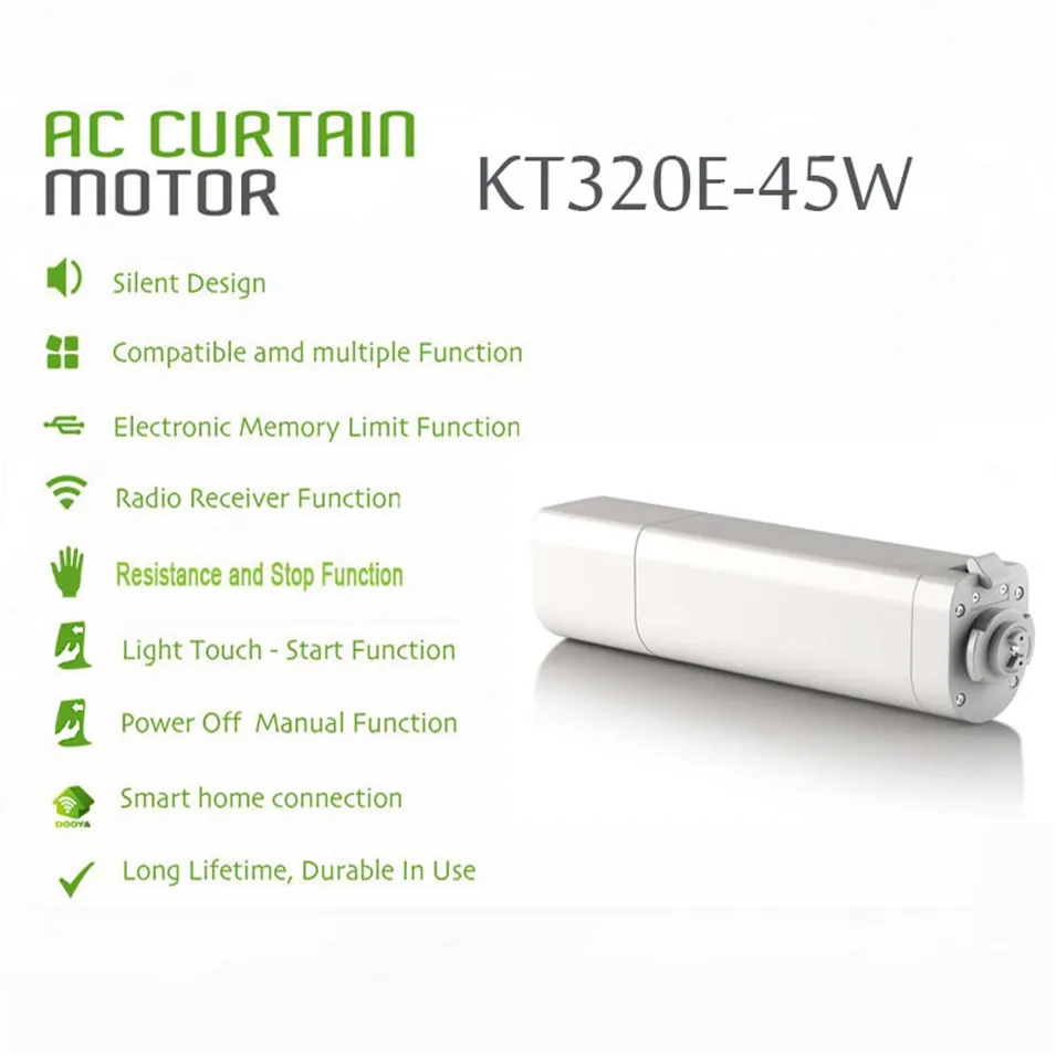1---2018 Original Ewelink Dooya Sunflower KT320E Intelligent Electric Curtain Motors 45W 220V with remote DC90 for Smart Home