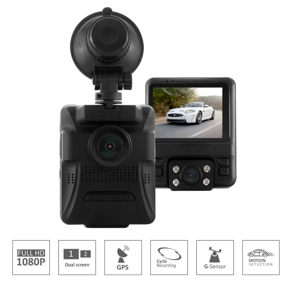 AZDOME GS65H Novatek 96655 Автомобильный видеорегистратор с двумя объективами 2 4 дюйма