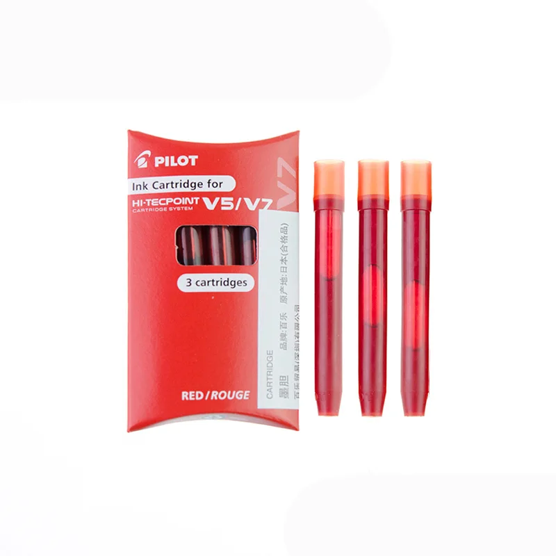 Пилот цветная гелевая ручка заправка чернил желчный пузырь школьные канцелярские принадлежности офисные принадлежности ручка чернил Заправка для BXC-V5/V7 BXS-IC - Цвет: Красный