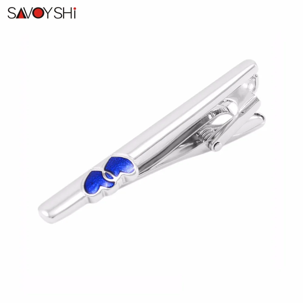 2017 Newest SAVOYSHI Brand Jewelry Classic Silver Tie Clips for Men