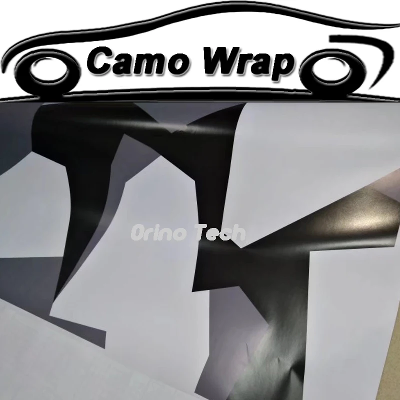 Special Price Jumbo Zwart Grijs Wit Film Vinyl Auto Wrap Camo Film Met Air Release Voertuig Truck Motorcycle Decal Sticker Wrapping