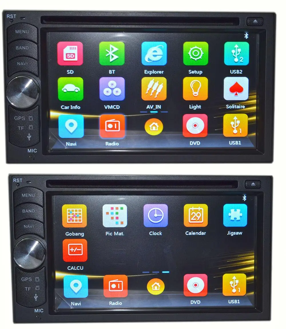 Sale universal 2 Din 6.2" in-dash Car DVD player with GPS,Map,BT/TV/Big USB slot,audio Radio stereo,Car multimedia headunit video 3