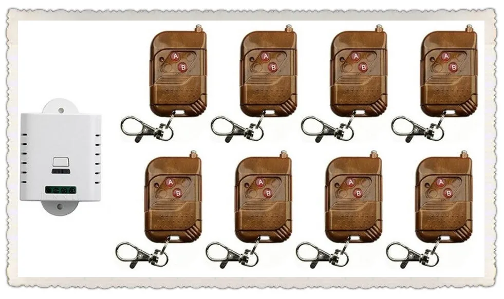 85V 110V 120V 220V 250V 1CH RF Wireless Remote Control Switch System 8 transmitter & 1 receiver relay Receiver Smart Home Switch