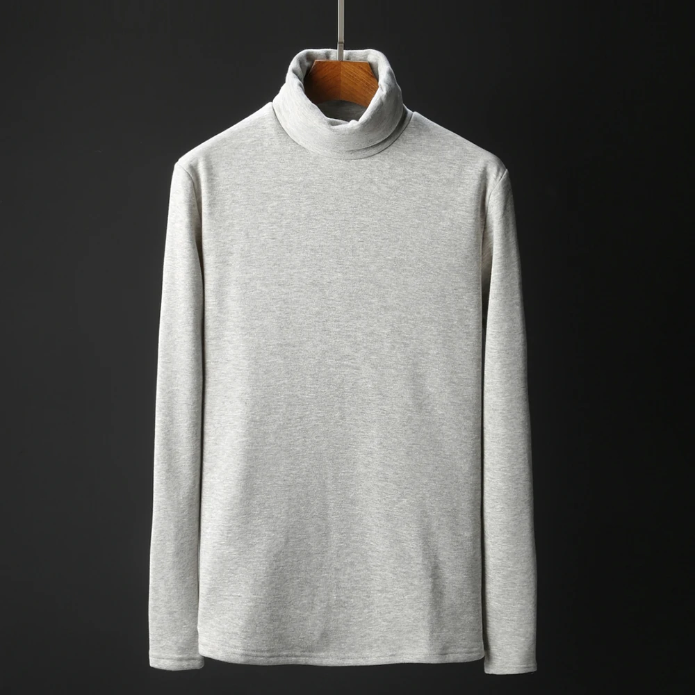 Under shirt England Style turtleneck men's Sweters gentleman winter Slim Pullover Warm shirt Cotton T-shirts thermal underwear (13)