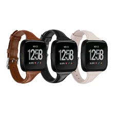 Ремешок для Fitbit Versa роскошный кожаный ремешок сменный ремешок для часов Fitbit Versa