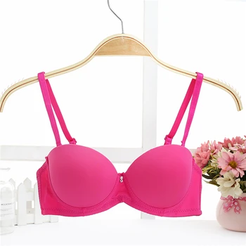 

Yasemeen Solid Thin Under the Thick Push Up Bras Sexy Gather Brassiere Strapless Push Up Bra for Women Underwear for Small Bust