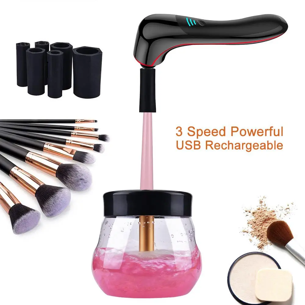 

Electric Makeup Brush Cleaner & Dryer Machine Set Make Up Brushes Automatic Rotation Washing Cleaning Tool Brush Accessories