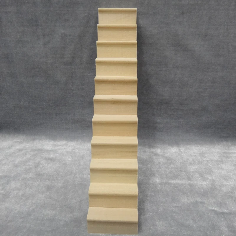 1/12 деревянный кукольный домик ступенька лестницы Стрингер шаг вправо/Reft предварительно собранный 1:12 миниатюрная мебель игрушки детские игрушки