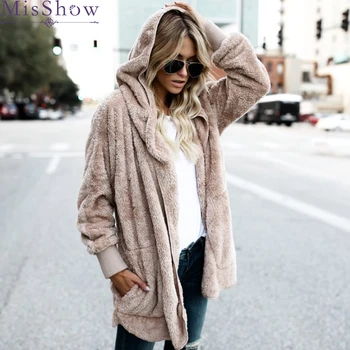 

Plus Size 3XL-5XL Fur Cardigans Women Long Sleeve Oversize Winter Casual Loose Coverup Tops Autumn Coat Female Sweaters Outwear