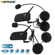2PCS 1200M Wireless Bluetooth Motorcycle Helmet Intercom 6 Riders BT Interphone Moto Headset Intercomunicador motocicleta