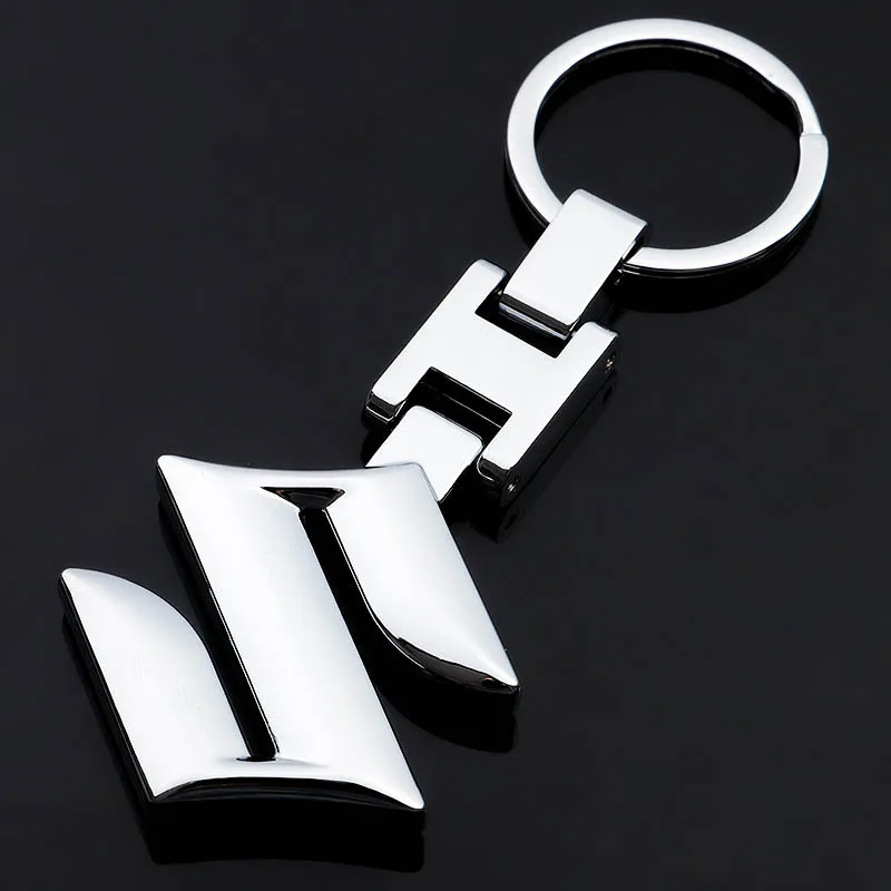 

Suzuki car logo keychain double H buckle car standard metal key chain waist key ring pendant key chain 4S shop genuine