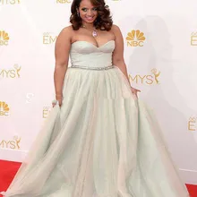 Элегантное Тюлевое платье в пол цвета слоновой кости с отделкой бисером для выпускного вечера