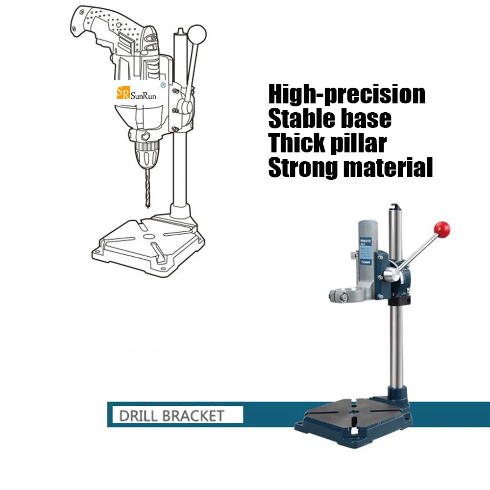 Чугунная база дрель электрическая дрель стойка Универсальный кронштейн миниатюрная скамья дрель держатель дрели зажим инструмент плоскогубцы