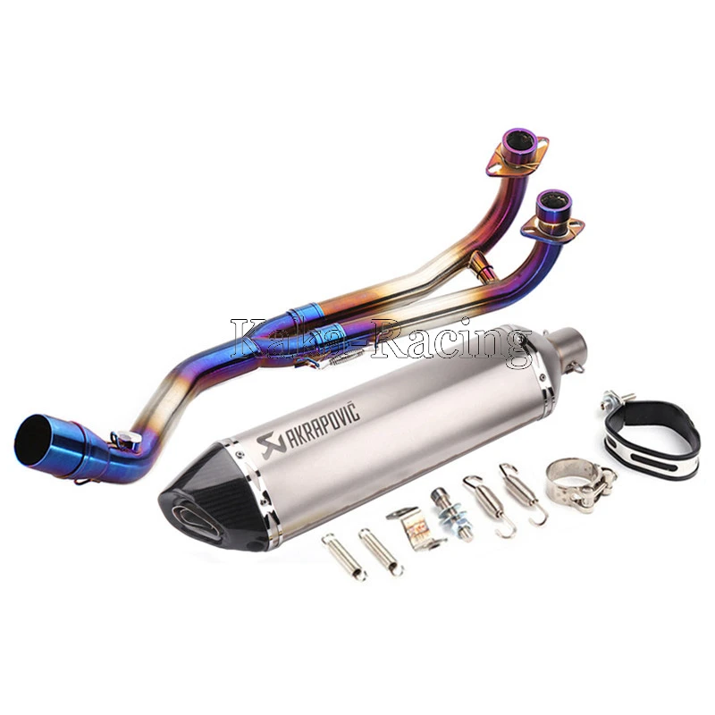 Углемотоцикл углеволоконные akrapovic выхлопное соединение трубы полная система для