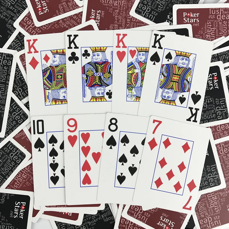 K8356 100Set/Lot Wholesale Texas Hold'em Plastic Playing Cards Waterproof Frosting Poker Card Pokerstar Board Game 2.48*3.46inch