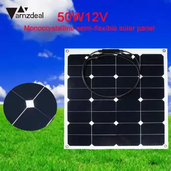 

Universal Practical Efficiency 12V 50W Sunpower Soft Flexible warterproof Solar Panel Monocrystalline Tool