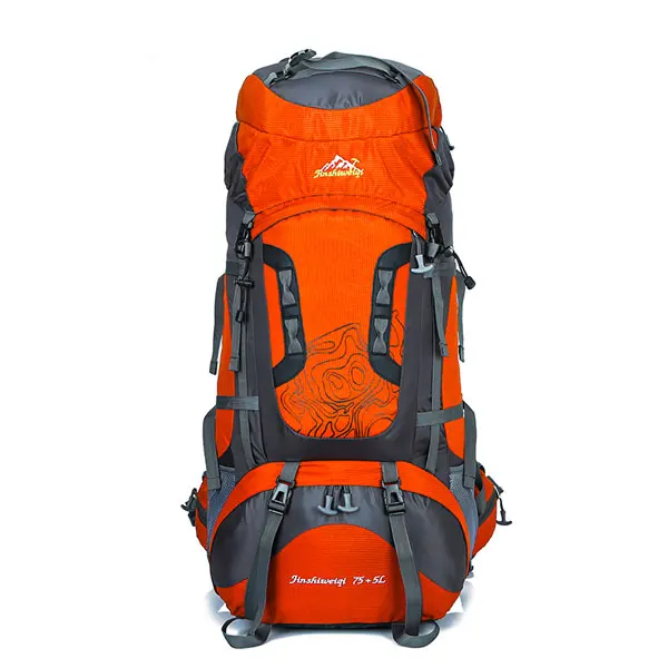Orange 80L открытый рюкзак унисекс большой профессиональный рюкзак для альпинизма водонепроницаемый нейлоновый рюкзак для альпинизма походный рюкзак - Цвет: Orange