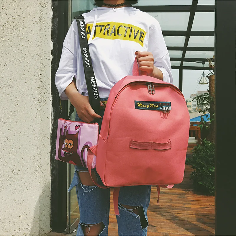 2017 Hot Multifuncional Personalized Detachable Pocket Backpack Fashion Separable Shoulder Bag 2pc School Bag Casual Travel Bags (3)