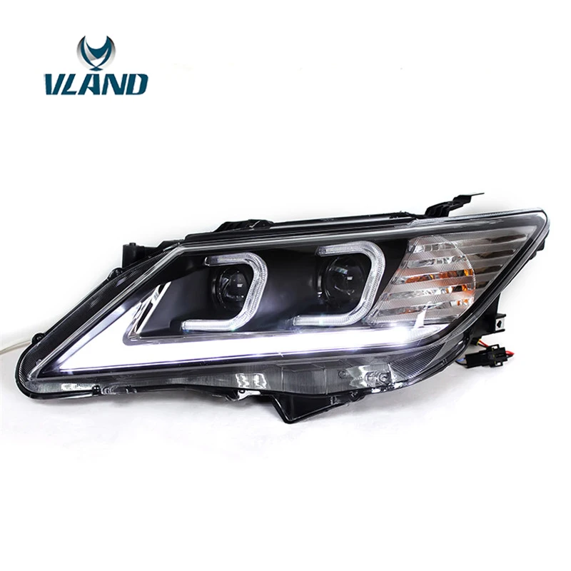 

VLAND Factory For Car Head Lamp For Camry LED Headlight 2012 2014 Camry Head Light With Angel Eyes DRL H7 Xenon Lamp