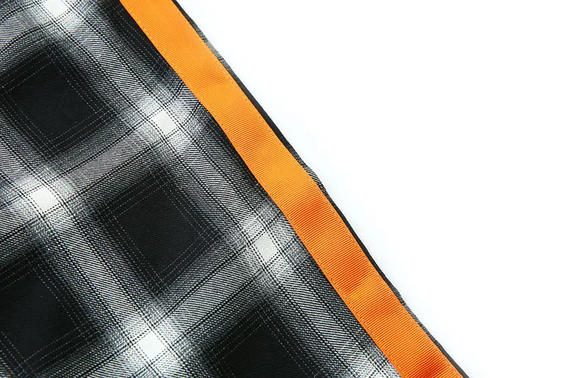 Side Ribbon Plaid Pants 13