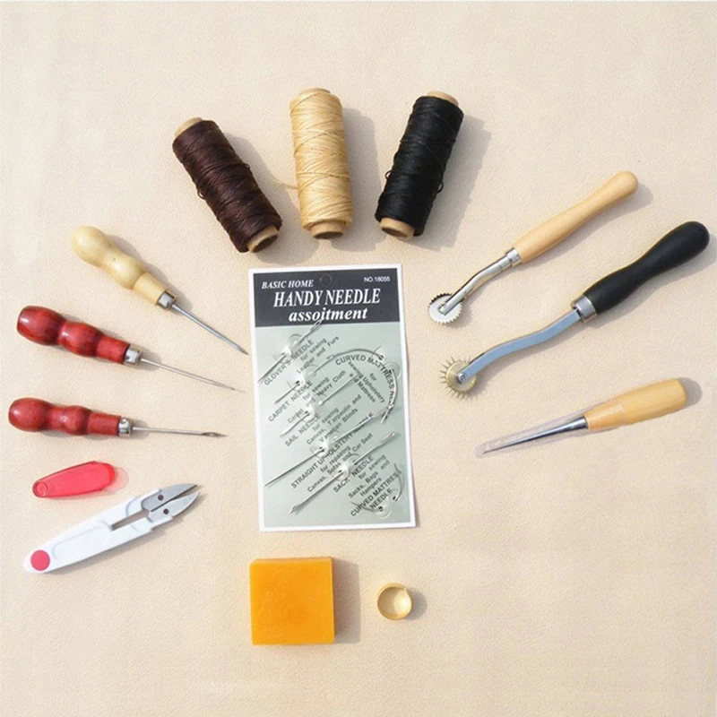 13 шт./компл. DIY Швейные принадлежности инструмент для кожевенных ремесел шитье инструмент, прямые поставки