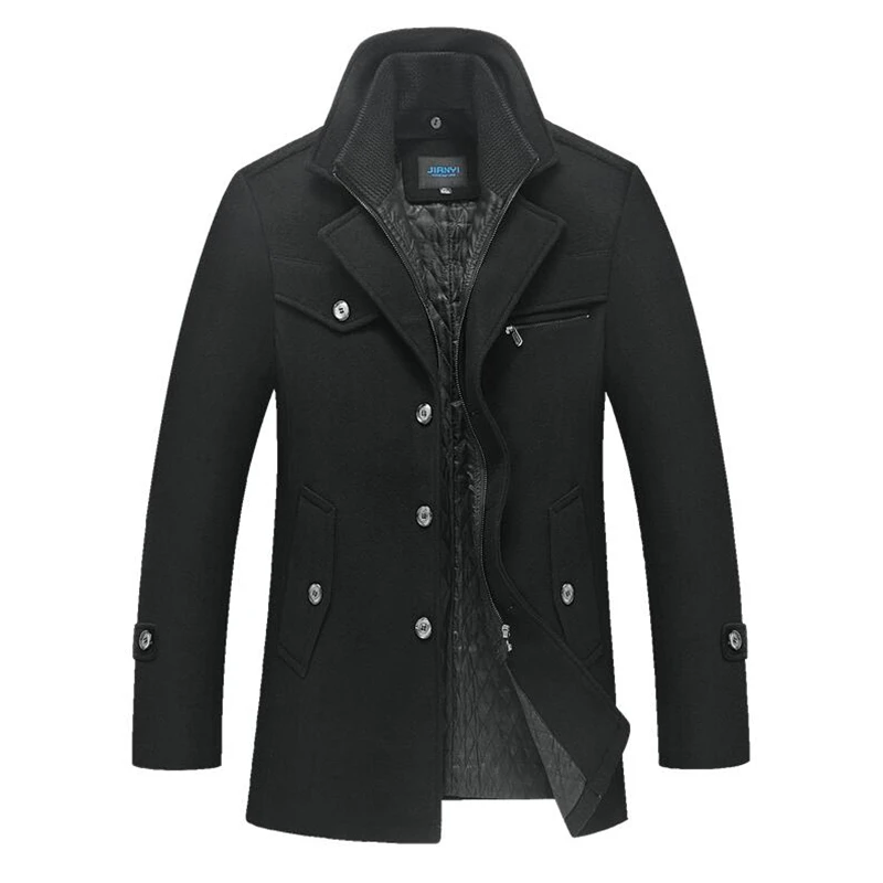

Men Army Military Jacket Male Winter Warm Thicken Woolen Coat Mens Autumn Casual Long Trench Plus Siz 5XL Jaqueta Masculina