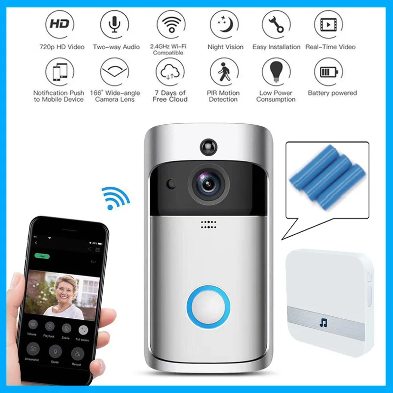 Wifi doorbell Camera Smart WI FI Video Door Bell Video Call
