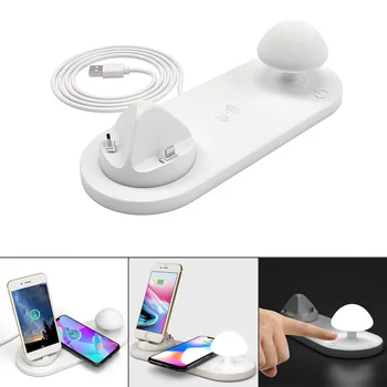

New Multifunction Wireless Charger USB Port Charger with Night Light for iPhone Android DOM668