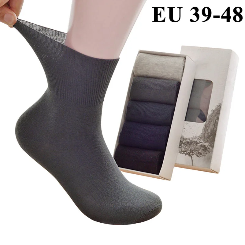Мужские носки, 5 пар, Meias Calcetines Sox, хлопковые длинные носки без пятки, большие размеры 45,46, 47,48, повседневные носки весна-лето - Цвет: A free color